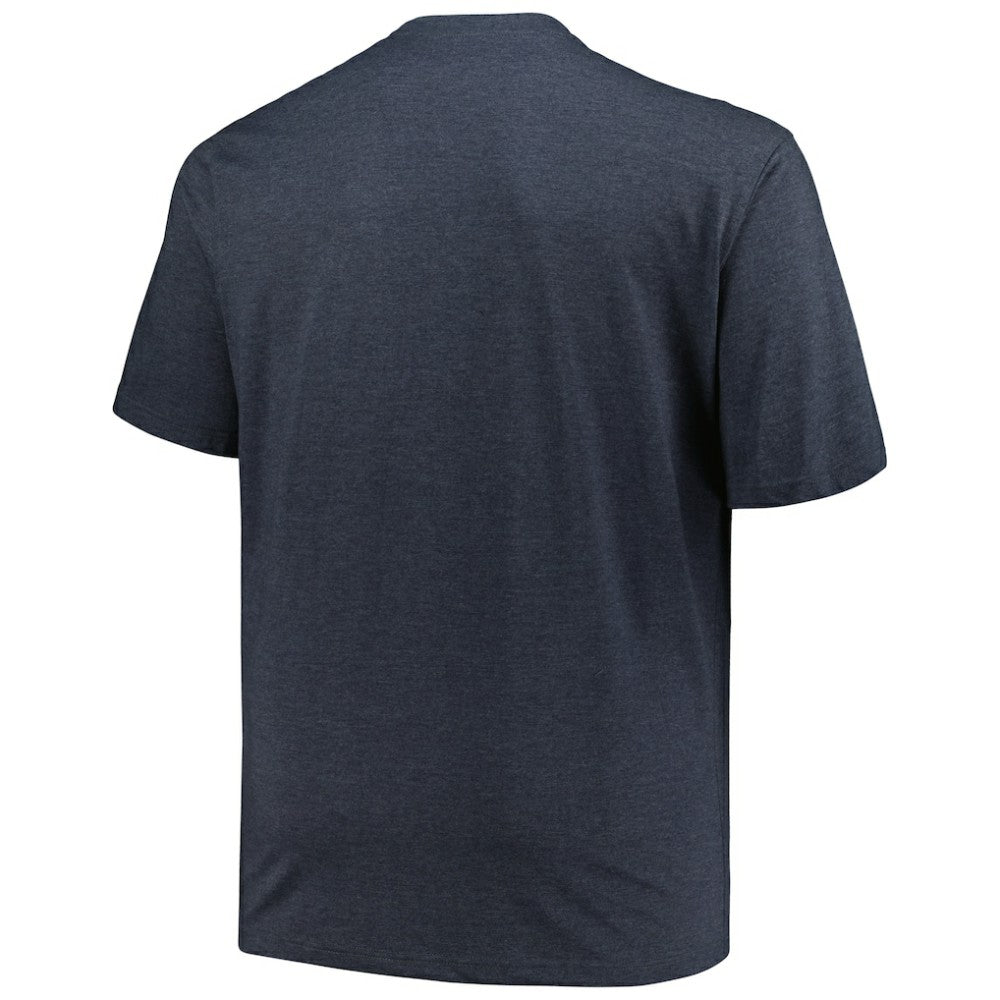 Detroit Tigers Profile Big & Tall Weathered Logo T-Shirt - Heather Navy T-shirts