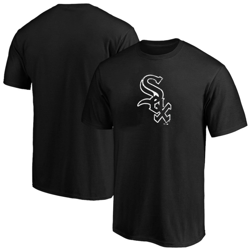 Chicago White Sox Profile Big & Tall Weathered Logo T-Shirt - Heather Black T-shirts