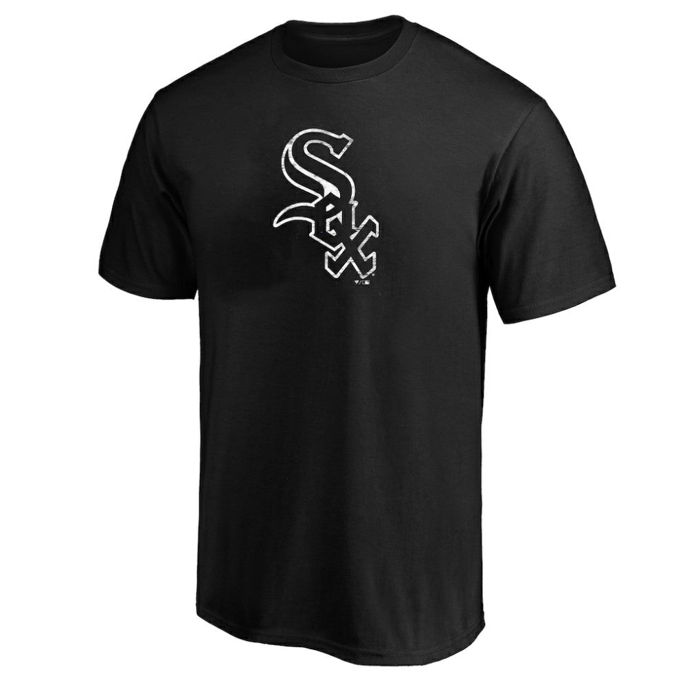 Chicago White Sox Profile Big & Tall Weathered Logo T-Shirt - Heather Black T-shirts