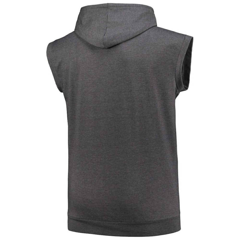 Houston Astros Profile Big & Tall Muscle Sleeveless Pullover Hoodie - Heather Charcoal Hoodies