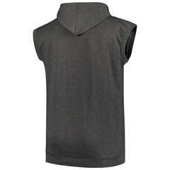 San Diego Padres Profile Big & Tall Muscle Sleeveless Pullover Hoodie - Heather Charcoal Hoodies