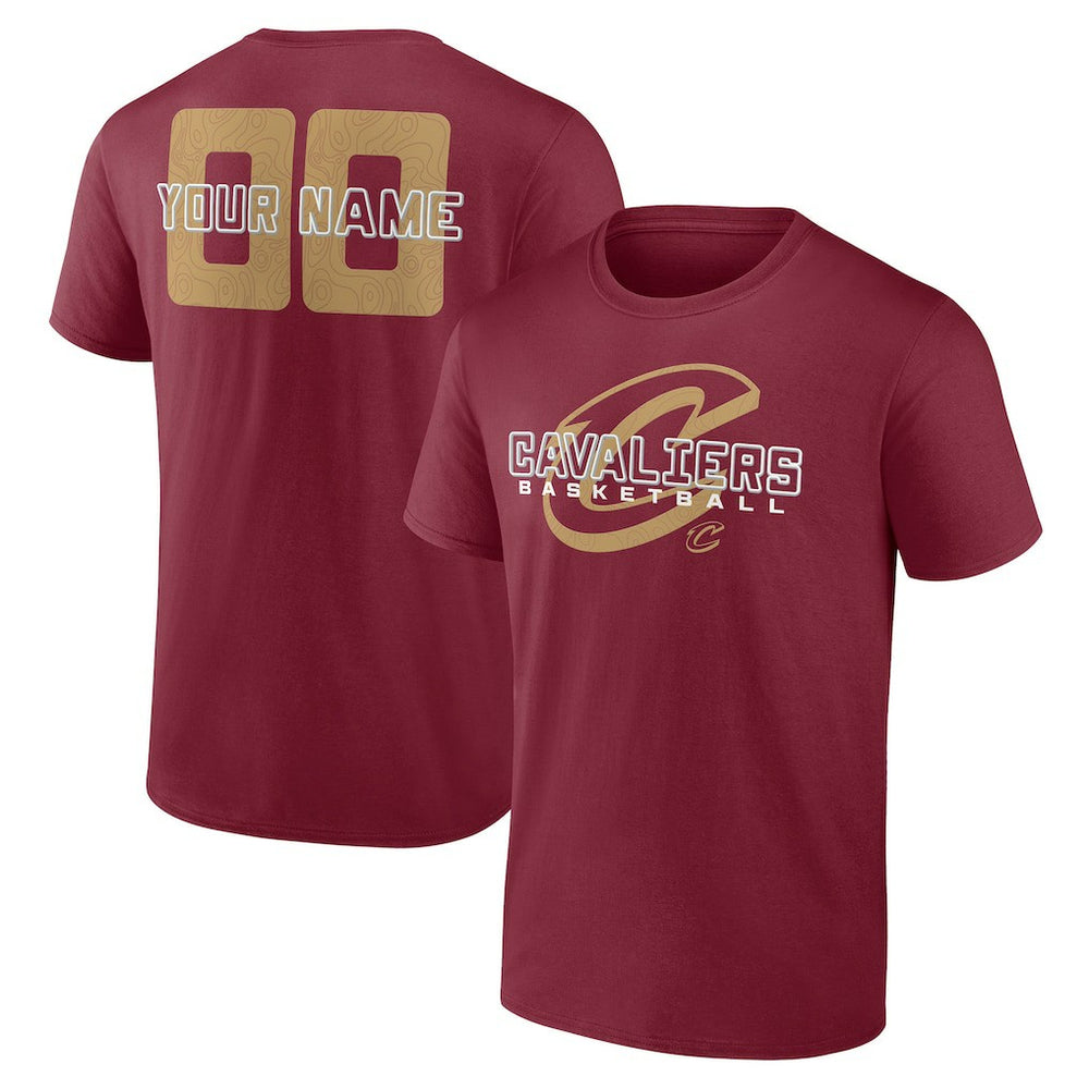 Cleveland Cavaliers Stellar Personalized Name & Number T-Shirt Wine