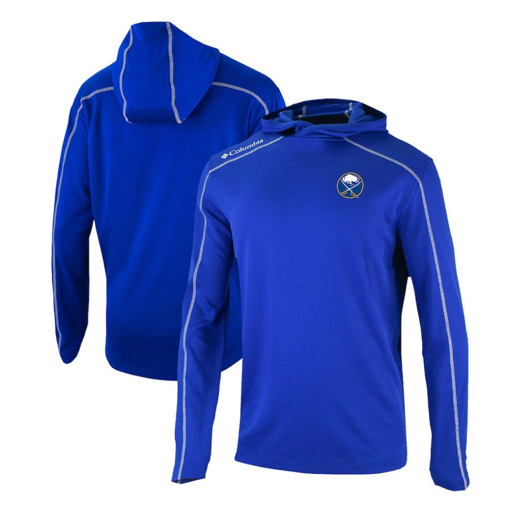 NHL Buffalo Sabres Columbia Omni-Wick Shotgun Long Sleeve Hoodie T-Shirt - Blue