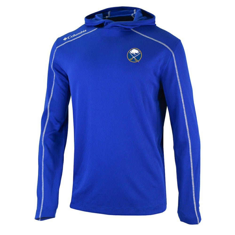 NHL Buffalo Sabres Columbia Omni-Wick Shotgun Long Sleeve Hoodie T-Shirt - Blue