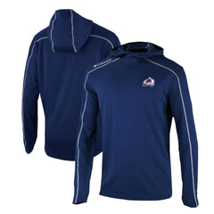 NHL Colorado Avalanche Columbia Omni-Wick Shotgun Long Sleeve Hoodie T-Shirt - Navy