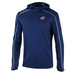 NHL Columbus Blue Jackets Columbia Omni-Wick Shotgun Long Sleeve Hoodie T-Shirt - Navy