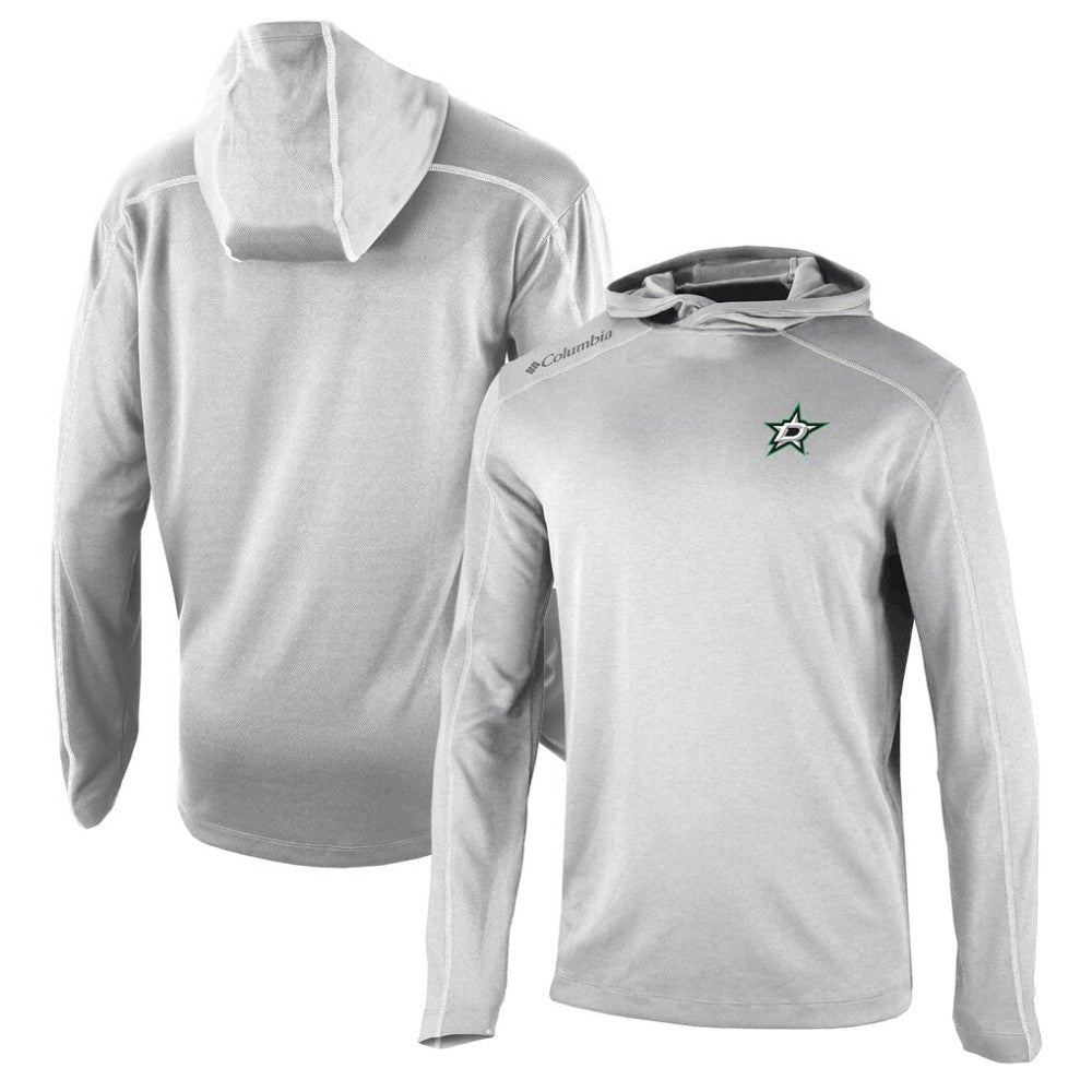 NHL Dallas Stars Columbia Omni-Wick Shotgun Long Sleeve Hoodie T-Shirt - Gray