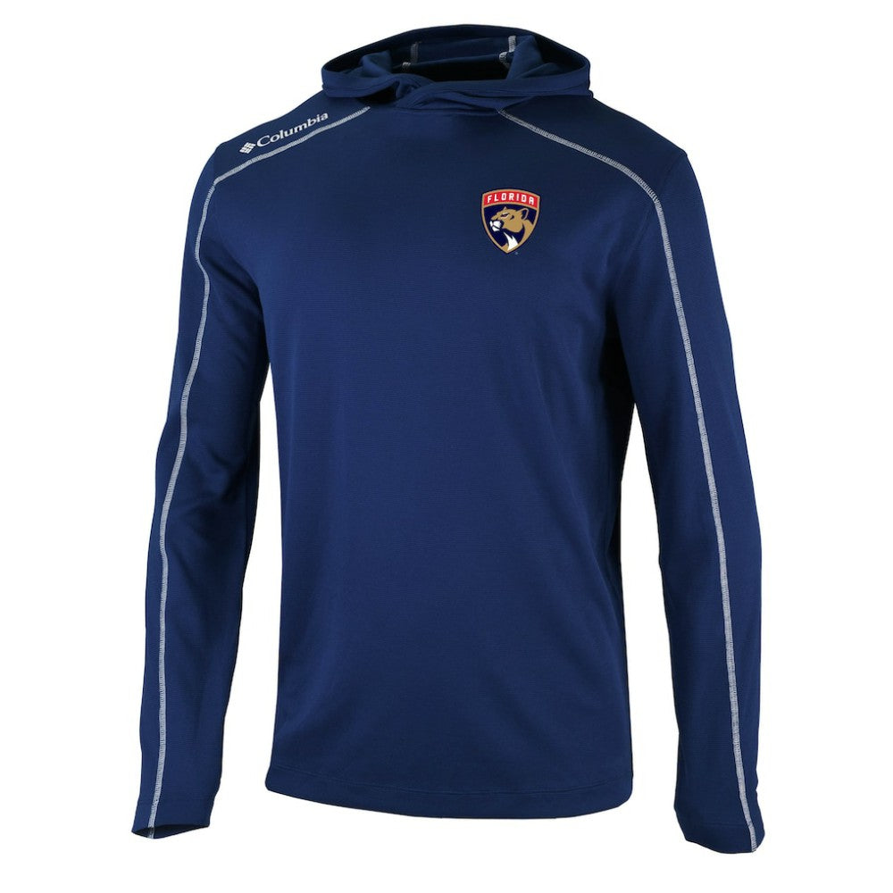 NHL Florida Panthers Columbia Omni-Wick Shotgun Long Sleeve Hoodie T-Shirt - Navy