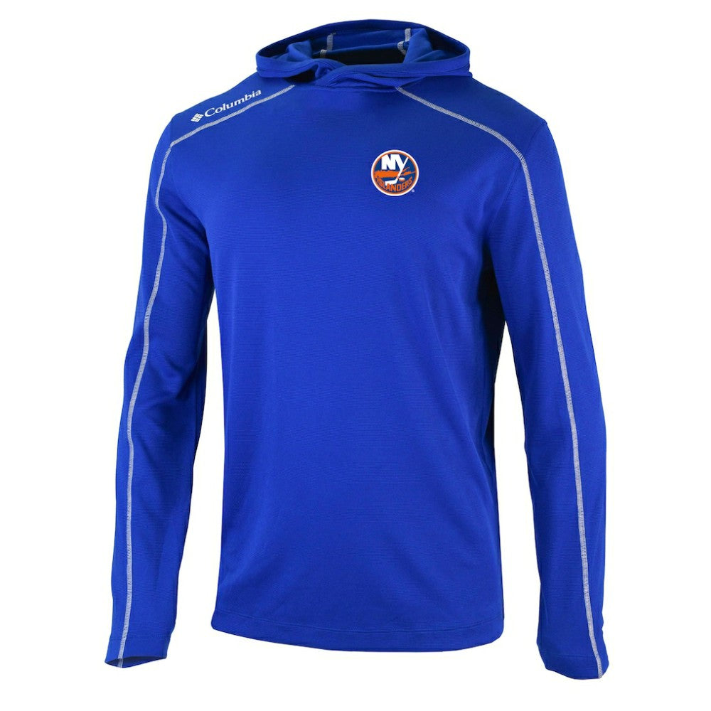NHL New York Islanders Columbia Omni-Wick Shotgun Long Sleeve Hoodie T-Shirt - Blue