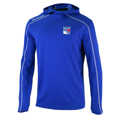 NHL New York Rangers Columbia Omni-Wick Shotgun Long Sleeve Hoodie T-Shirt - Blue