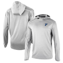 NHL St. Louis Blues Columbia Omni-Wick Shotgun Long Sleeve Hoodie T-Shirt - Gray