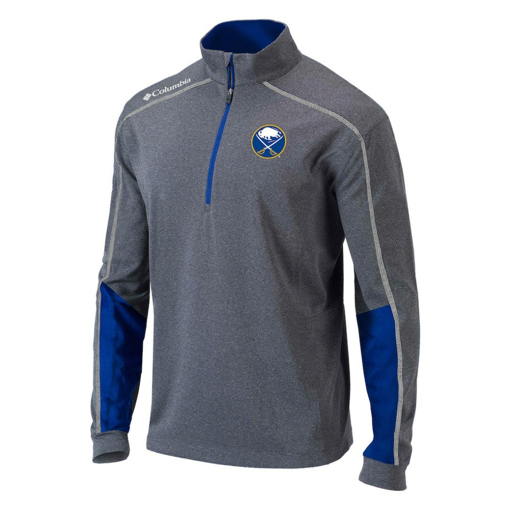 NHL Buffalo Sabres Columbia Omni-Wick Shotgun 2.0 Quarter-Zip Pullover Top - Gray/Blue