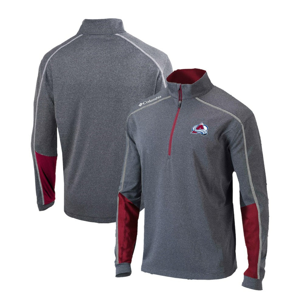 NHL Colorado Avalanche Columbia Omni-Wick Shotgun 2.0 Quarter-Zip Pullover Top - Gray/Purple