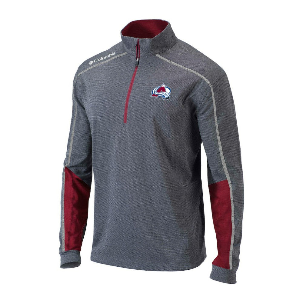 NHL Colorado Avalanche Columbia Omni-Wick Shotgun 2.0 Quarter-Zip Pullover Top - Gray/Purple