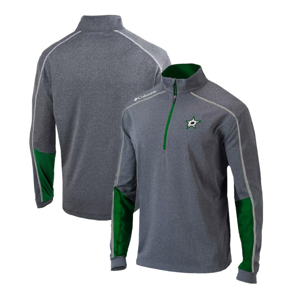 NHL Dallas Stars Columbia Omni-Wick Shotgun 2.0 Quarter-Zip Pullover Top - Gray/Green
