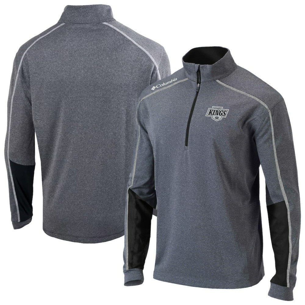 NHL Los Angeles Kings Columbia Omni-Wick Shotgun 2.0 Quarter-Zip Pullover Top - Gray/Black
