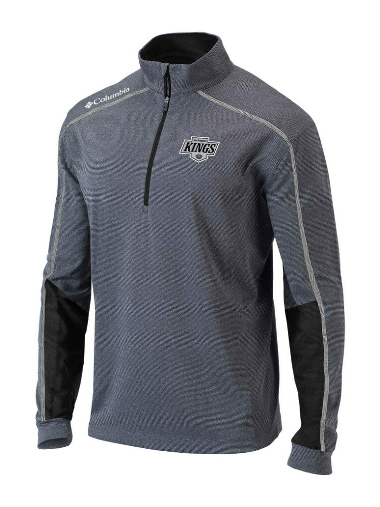NHL Los Angeles Kings Columbia Omni-Wick Shotgun 2.0 Quarter-Zip Pullover Top - Gray/Black