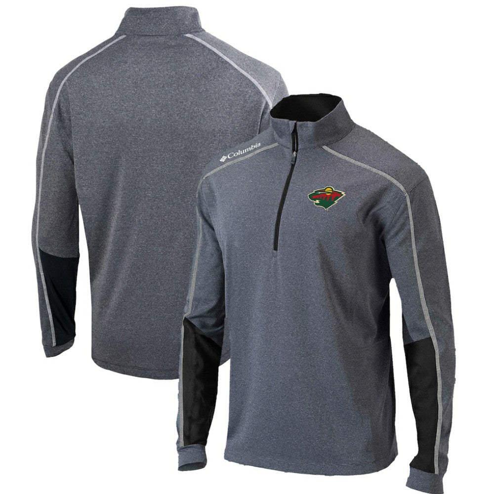 NHL Minnesota Wild Columbia Omni-Wick Shotgun 2.0 Quarter-Zip Pullover Top - Gray/Black