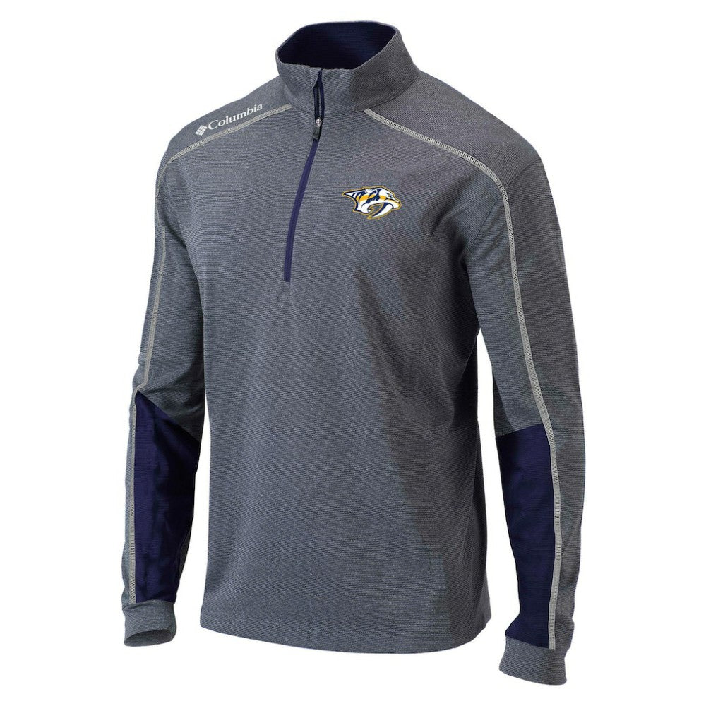 NHL Nashville Predators Columbia Omni-Wick Shotgun 2.0 Quarter-Zip Pullover Top - Gray/Navy