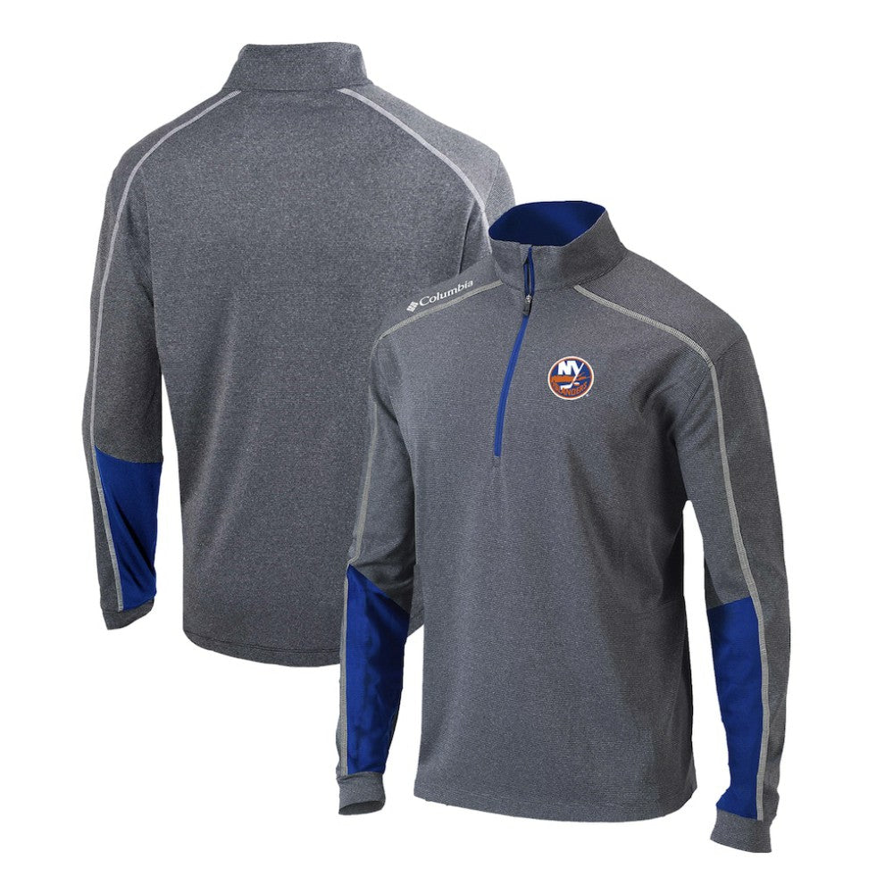 NHL New York Islanders Columbia Omni-Wick Shotgun 2.0 Quarter-Zip Pullover Top - Gray/Blue