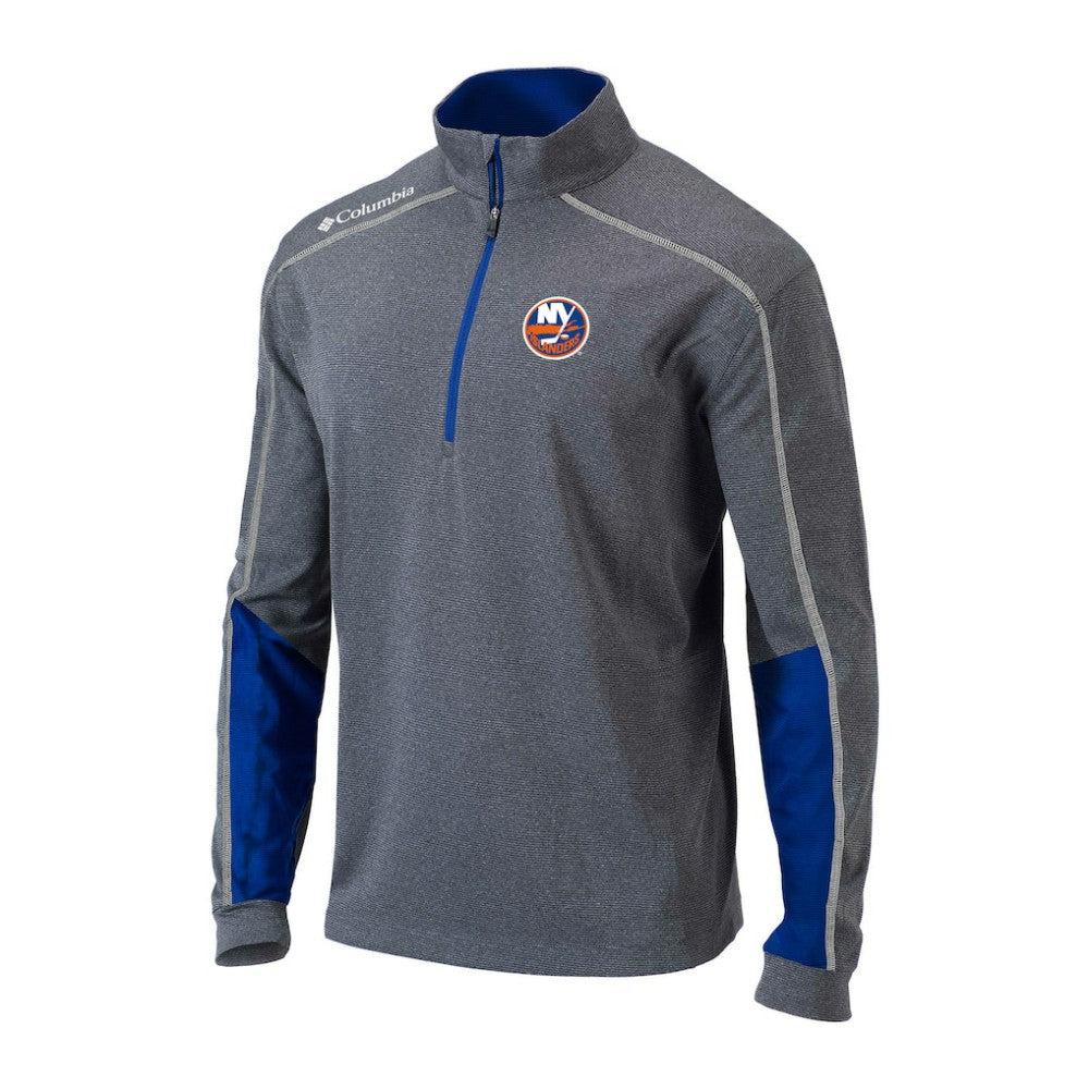 NHL New York Islanders Columbia Omni-Wick Shotgun 2.0 Quarter-Zip Pullover Top - Gray/Blue