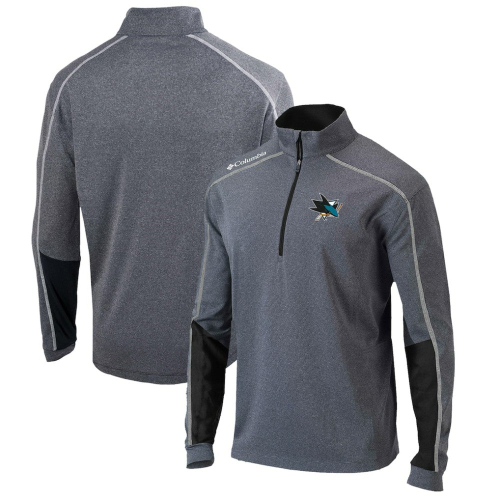NHL San Jose Sharks Columbia Omni-Wick Shotgun 2.0 Quarter-Zip Pullover Top - Gray/Black