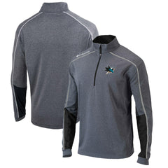 NHL San Jose Sharks Columbia Omni-Wick Shotgun 2.0 Quarter-Zip Pullover Top - Gray/Black