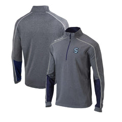 NHL Seattle Kraken Columbia Omni-Wick Shotgun 2.0 Quarter-Zip Pullover Top - Gray/Navy