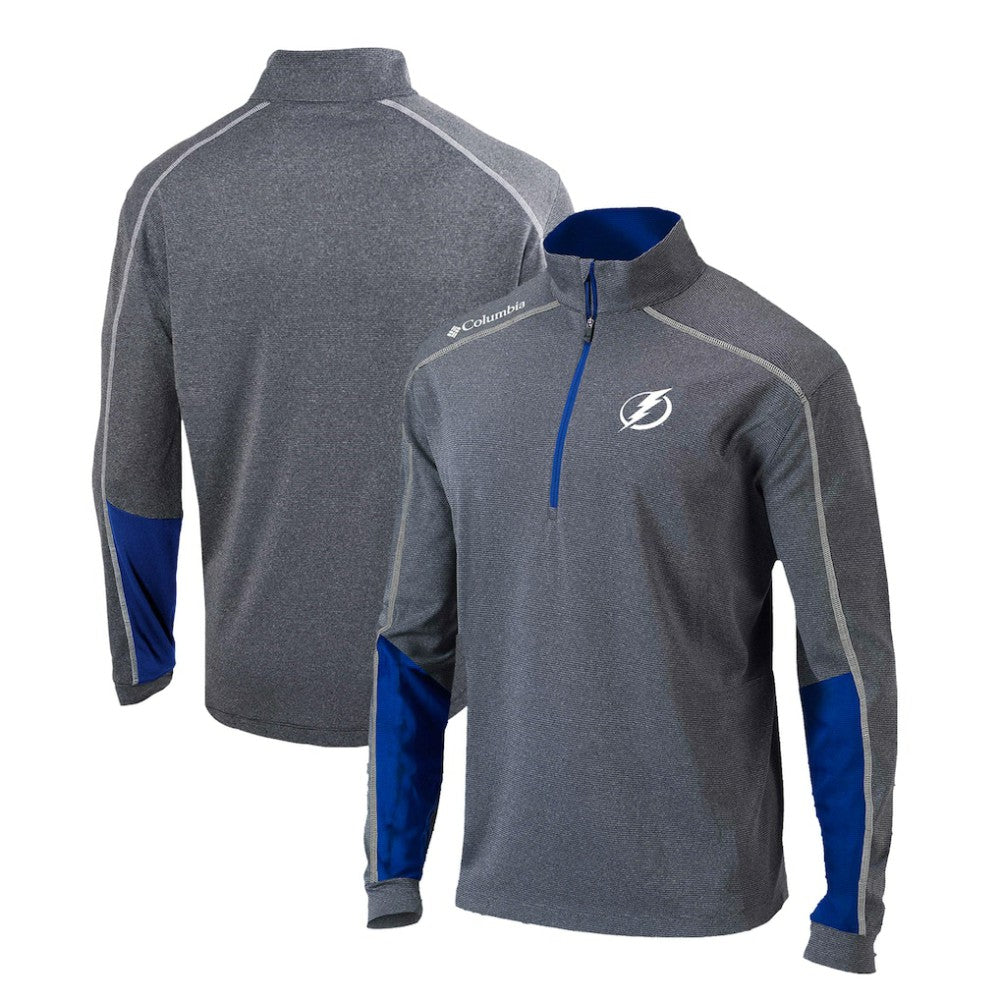 NHL Tampa Bay Lightning Columbia Omni-Wick Shotgun 2.0 Quarter-Zip Pullover Top - Gray/Blue