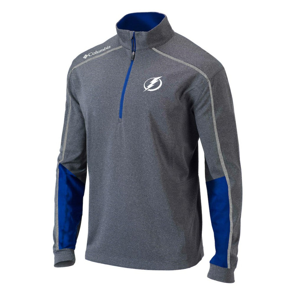 NHL Tampa Bay Lightning Columbia Omni-Wick Shotgun 2.0 Quarter-Zip Pullover Top - Gray/Blue