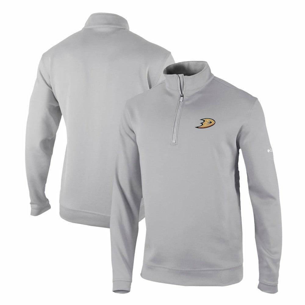 NHL Anaheim Ducks Columbia Omni-Wick Wickhams Hills Half-Zip Pullover Top - Gray