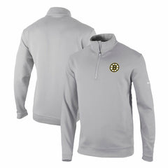 NHL Boston Bruins Columbia Omni-Wick Wickhams Hills Half-Zip Pullover Top - Gray