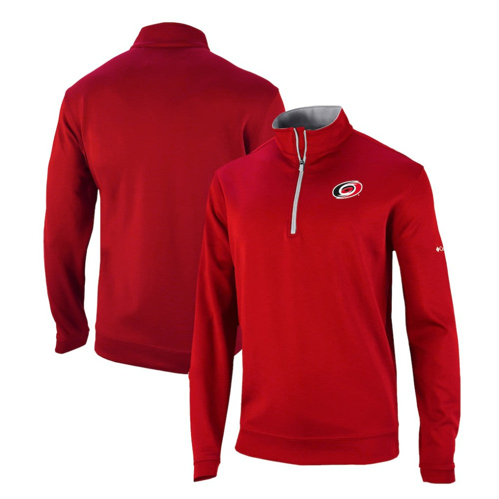 NHL Carolina Hurricanes Columbia Omni-Wick Wickhams Hills Half-Zip Pullover Top - Red