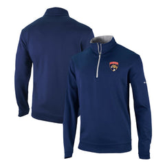 NHL Florida Panthers Columbia Omni-Wick Wickhams Hills Half-Zip Pullover Top - Navy