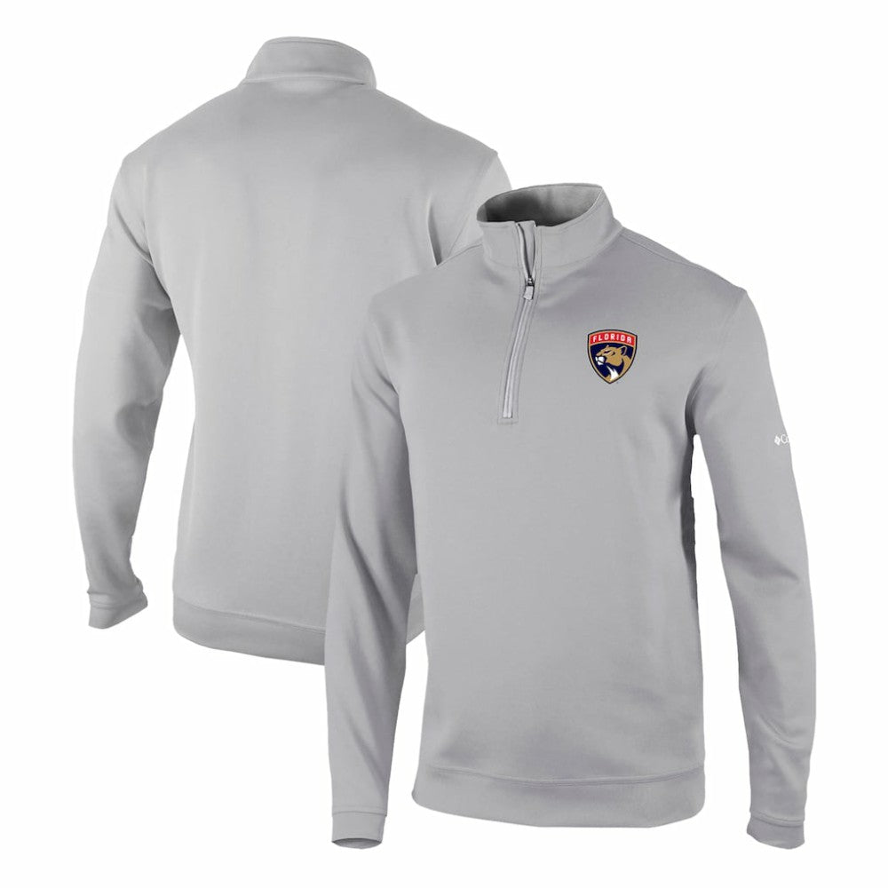 NHL Florida Panthers Columbia Omni-Wick Wickhams Hills Half-Zip Pullover Top - Gray