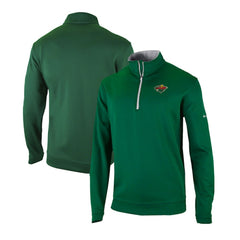 NHL Minnesota Wild Columbia Omni-Wick Wickhams Hills Half-Zip Pullover Top - Green