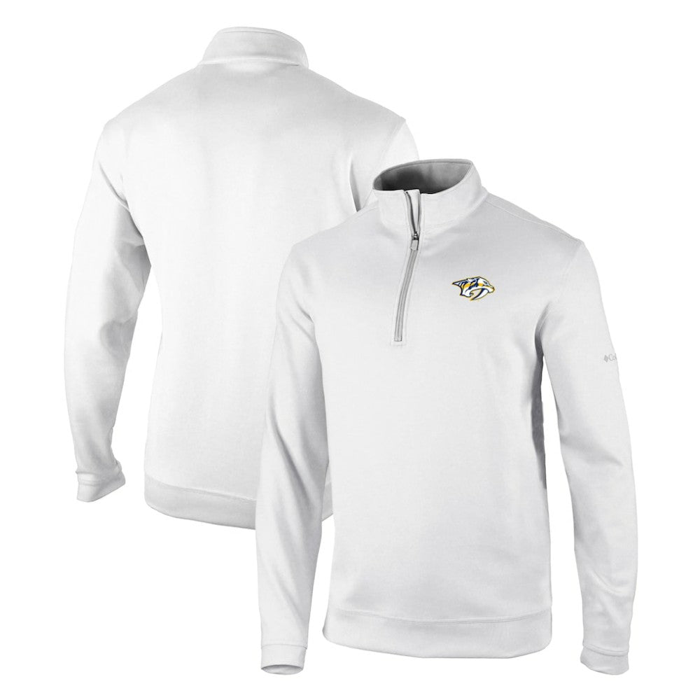 NHL Nashville Predators Columbia Omni-Wick Wickhams Hills Half-Zip Pullover Top - White