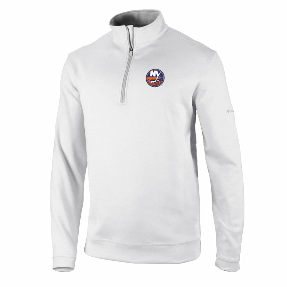 NHL New York Islanders Columbia Omni-Wick Wickhams Hills Half-Zip Pullover Top - White