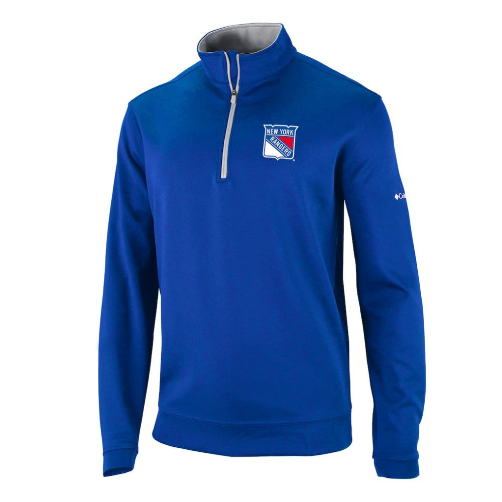 NHL New York Rangers Columbia Omni-Wick Wickhams Hills Half-Zip Pullover Top - Blue