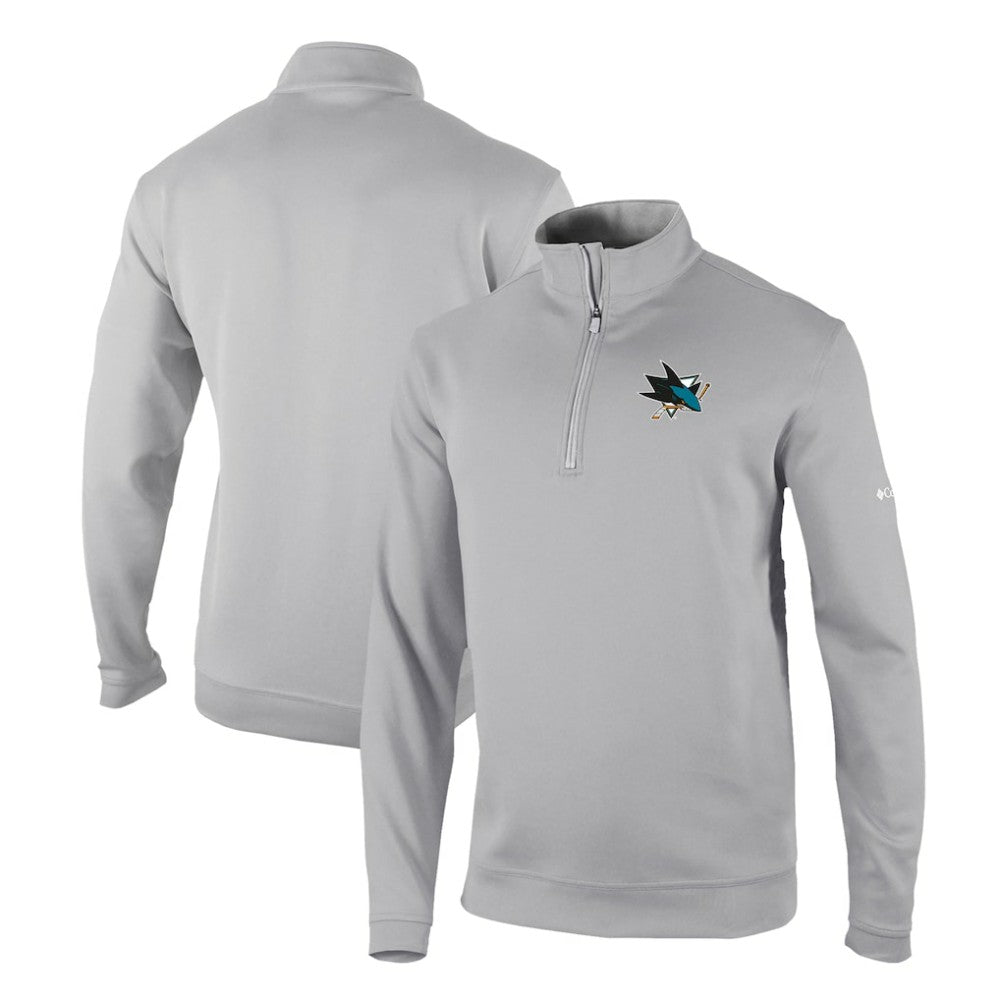 NHL San Jose Sharks Columbia Omni-Wick Wickhams Hills Half-Zip Pullover Top - Gray