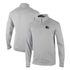 NHL San Jose Sharks Columbia Omni-Wick Wickhams Hills Half-Zip Pullover Top - Gray