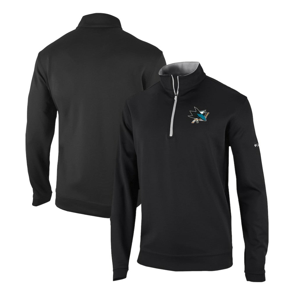 NHL San Jose Sharks Columbia Omni-Wick Wickhams Hills Half-Zip Pullover Top - Black