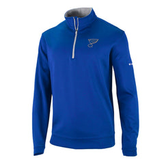 NHL St. Louis Blues Columbia Omni-Wick Wickhams Hills Half-Zip Pullover Top - Blue