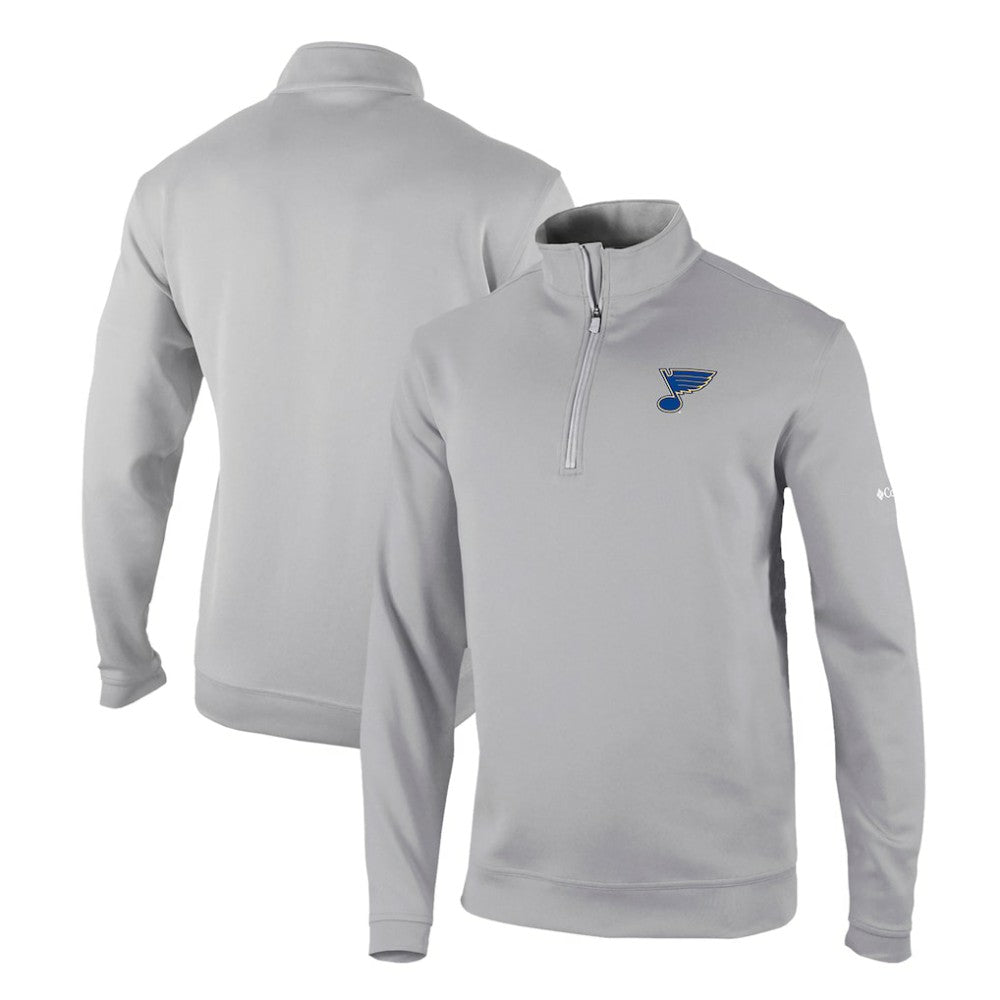 NHL St. Louis Blues Columbia Omni-Wick Wickhams Hills Half-Zip Pullover Top - Gray