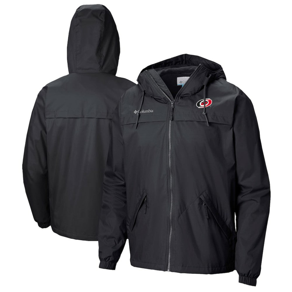 NHL Carolina Hurricanes Columbia Oroville Creek Lightweight Full-Zip Windbreaker Jacket - Black