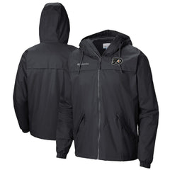 NHL Philadelphia Flyers Columbia Oroville Creek Lightweight Full-Zip Windbreaker Jacket - Black