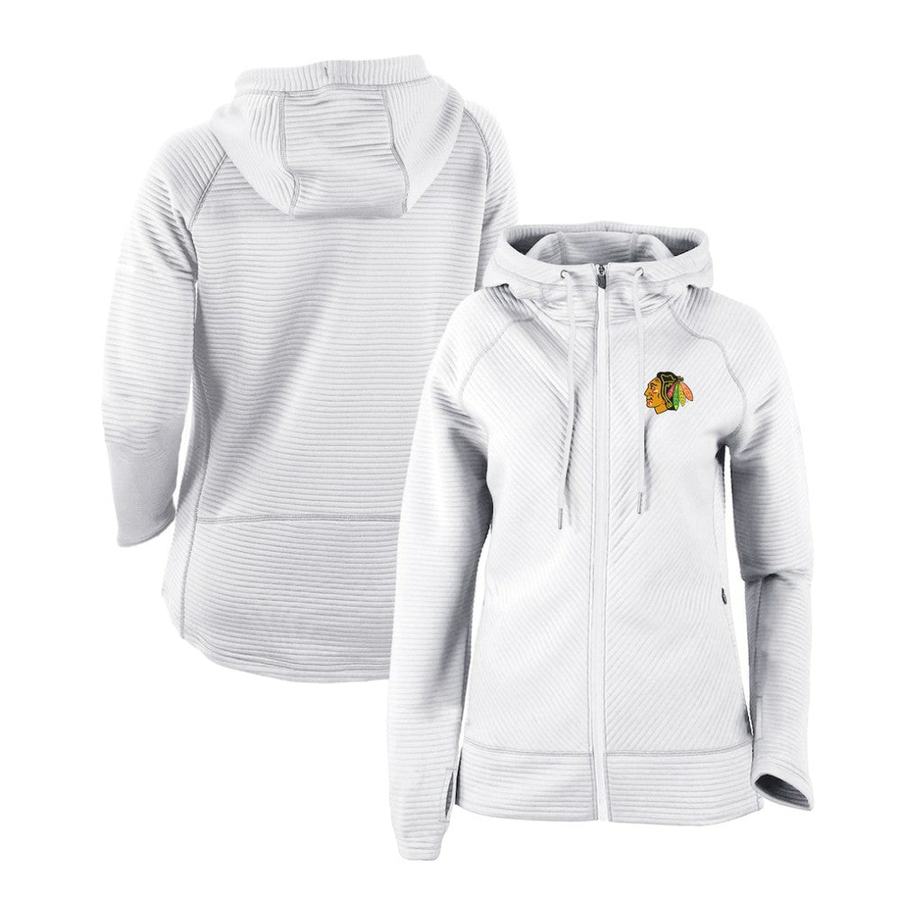 NHL Chicago Blackhawks Columbia Women's Omni-Wick Pack It Up Full-Zip Jacket - White