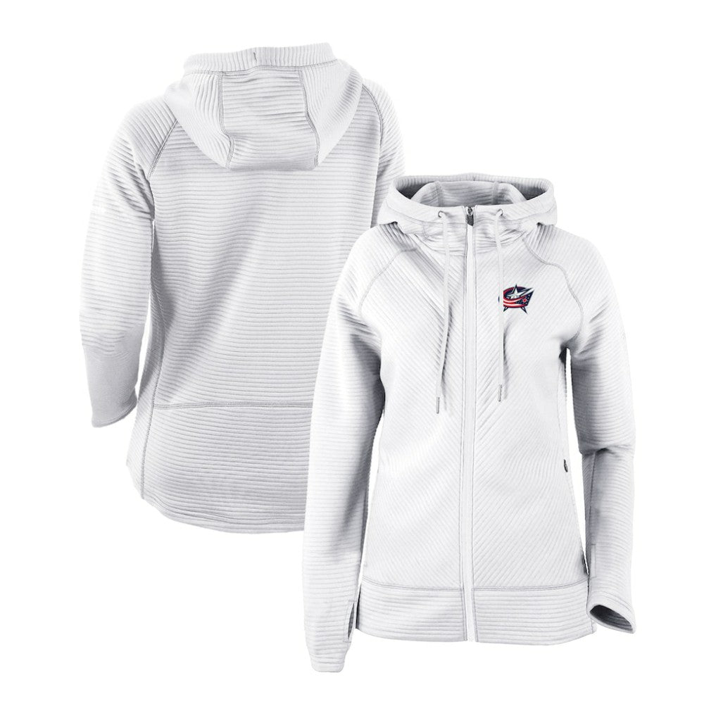 NHL Columbus Blue Jackets Columbia Women's Omni-Wick Pack It Up Full-Zip Jacket - White
