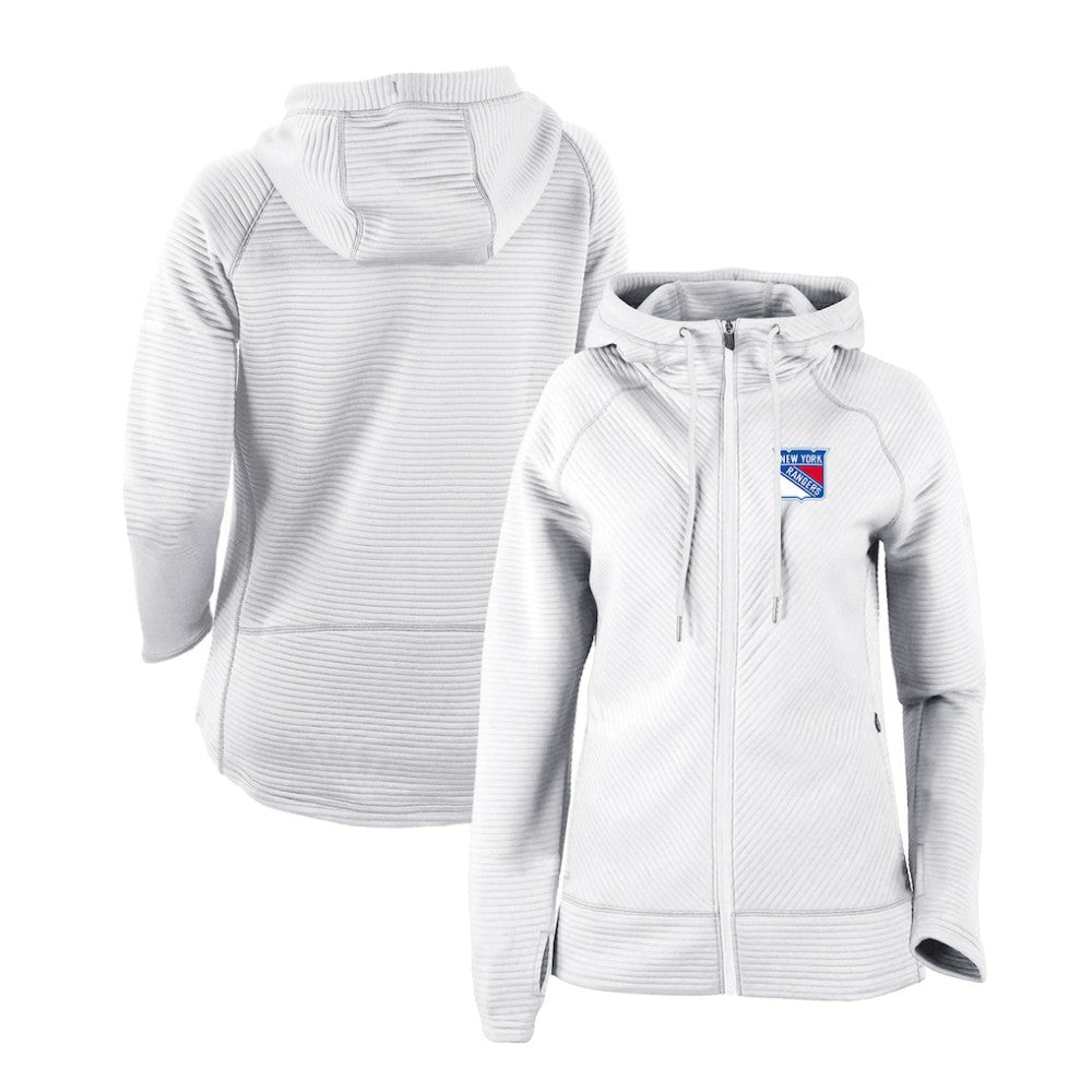 NHL New York Rangers Columbia Women's Omni-Wick Pack It Up Full-Zip Jacket - White