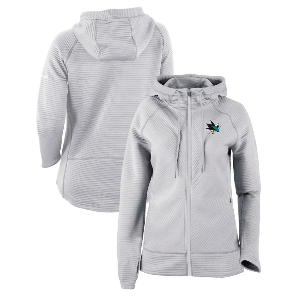 NHL San Jose Sharks Columbia Women's Omni-Wick Pack It Up Full-Zip Jacket - Gray